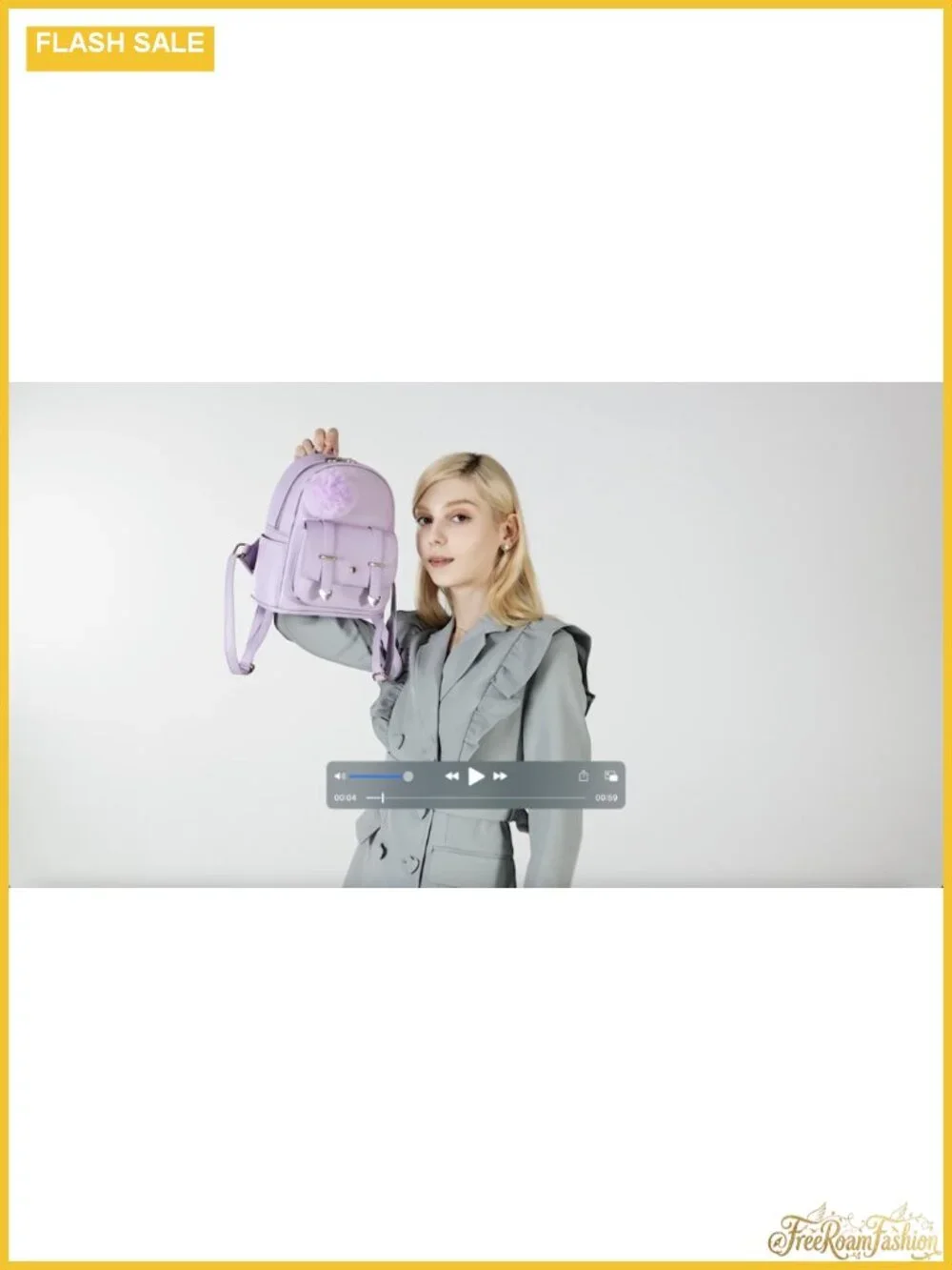 Mini PU Leather Backpack Purse with Pompom Cute Shoulder Bag for Women Girls